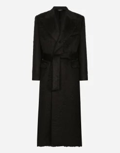 Belted oversize wool coat