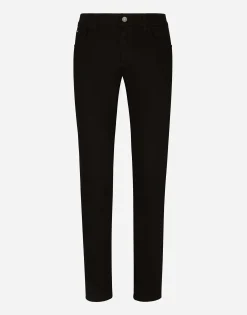 Black wash skinny stretch jeans