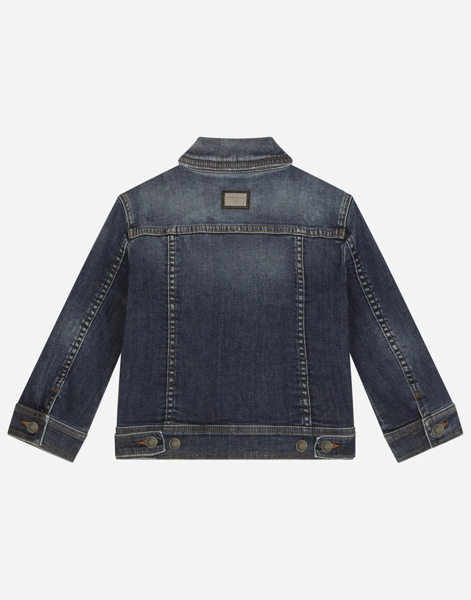 Blue wash stretch denim jacket