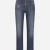 Boyfriend jeans in medium blue denim