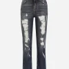 Boyfriend jeans with rips