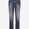Boyfriend jeans with rips