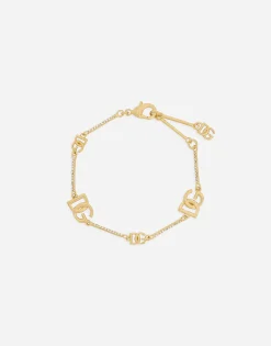 Bracelet with DG logo and rhinestones