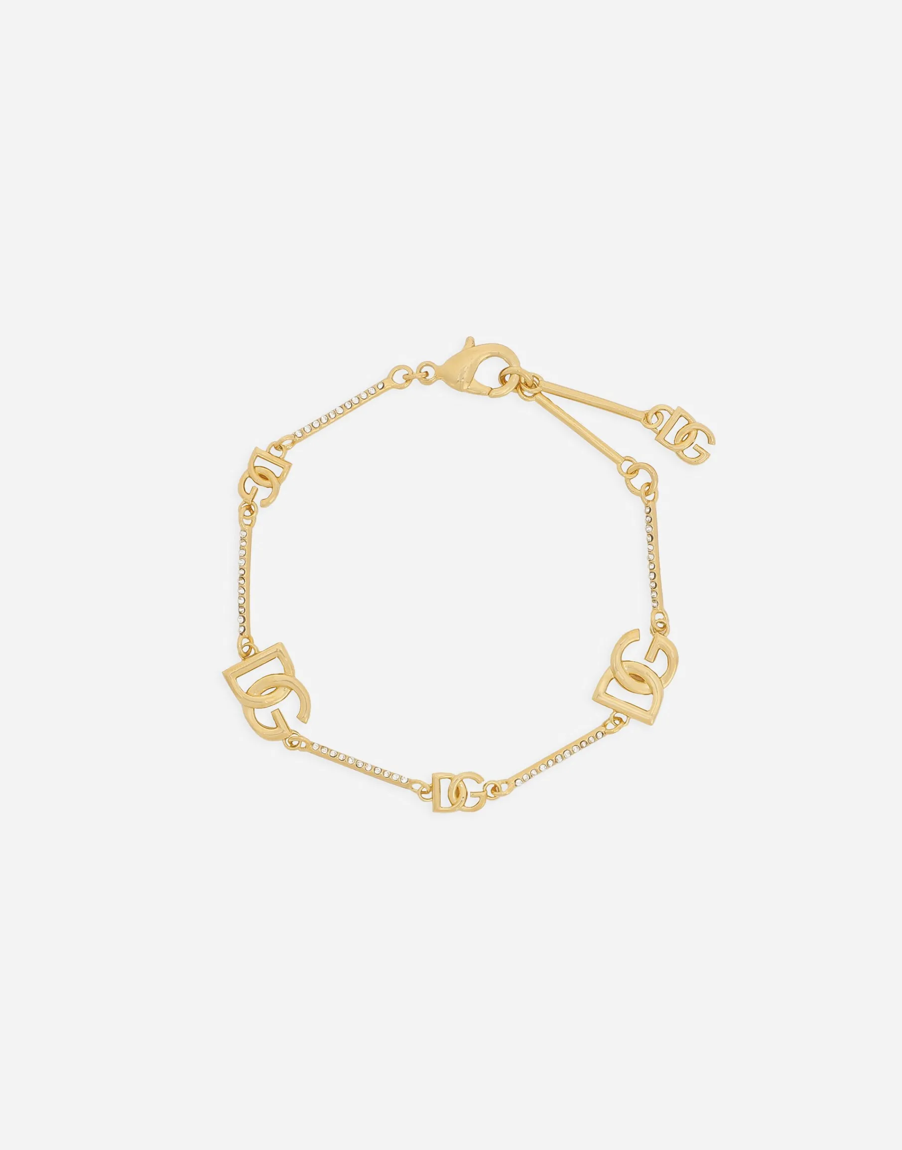 Bracelet with DG logo and rhinestones