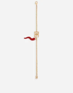 Bracelet with DG logo and horn charm
