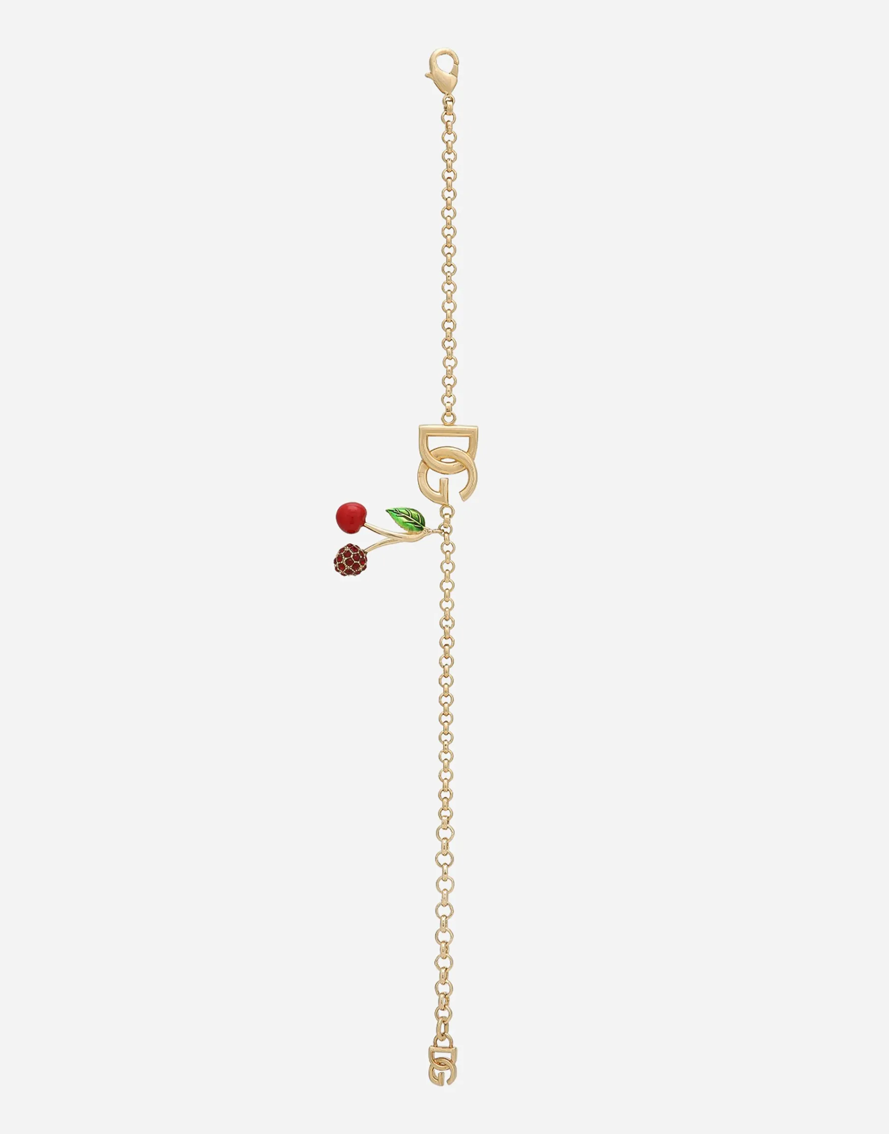 Bracelet with DG logo and cherry charms