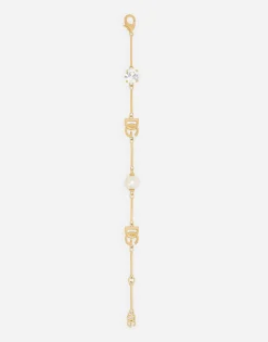 Bracelet with DG logo, rhinestones and beads