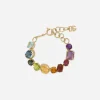 Bracelet with multi-colored gems