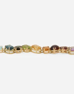 Bracelet with multi-colored gems