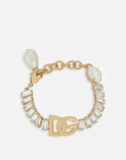 Bracelet with rhinestones and DG logo