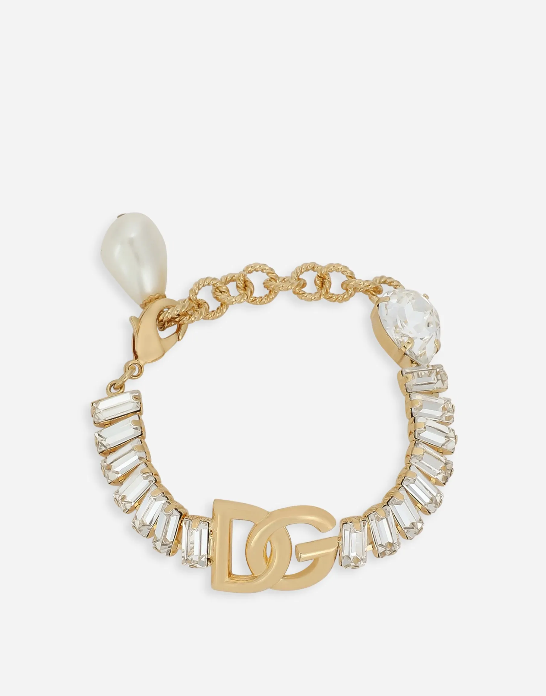Bracelet with rhinestones and DG logo