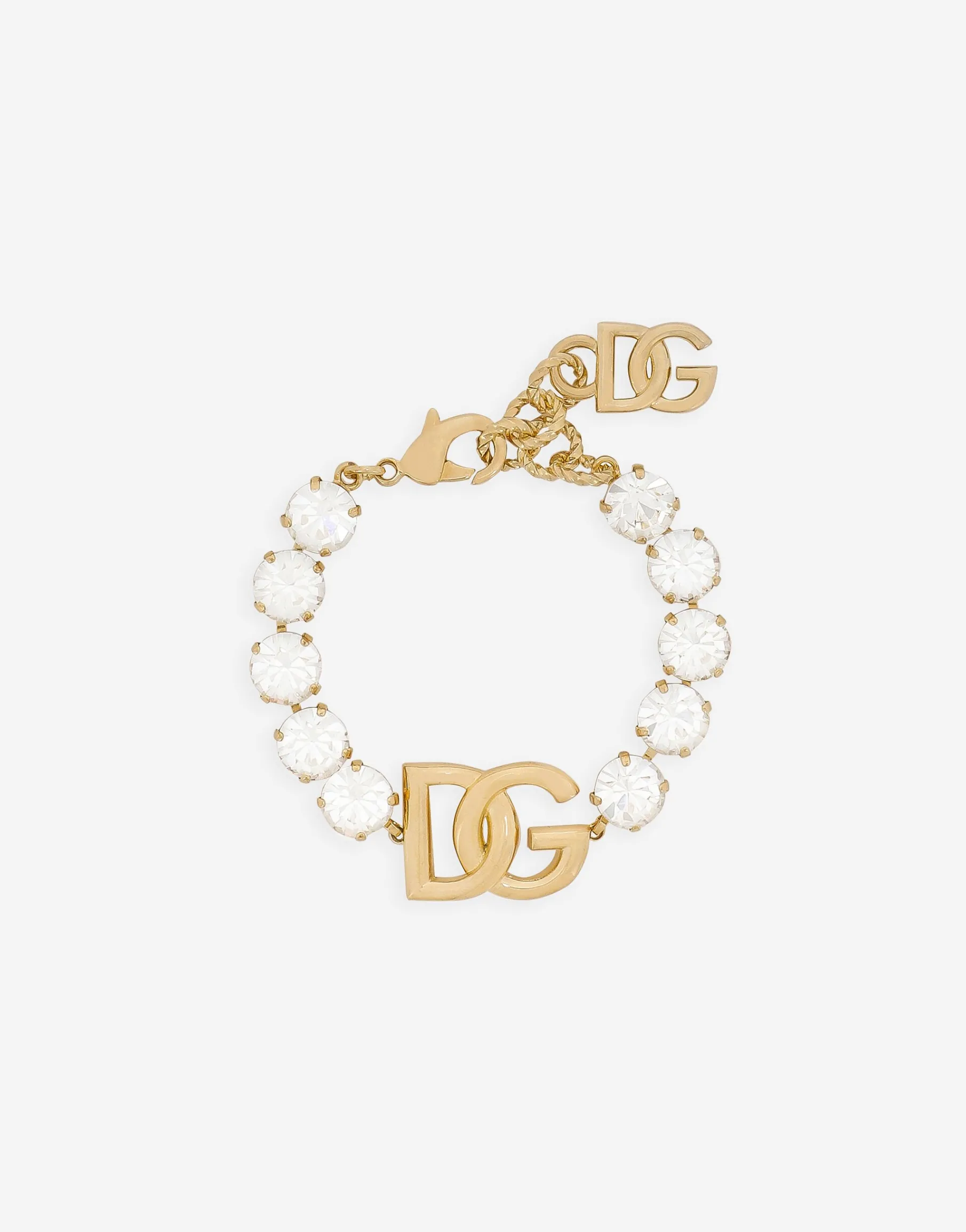 Bracelet with rhinestones and DG logo