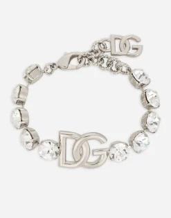 Bracelet with rhinestones and DG logo