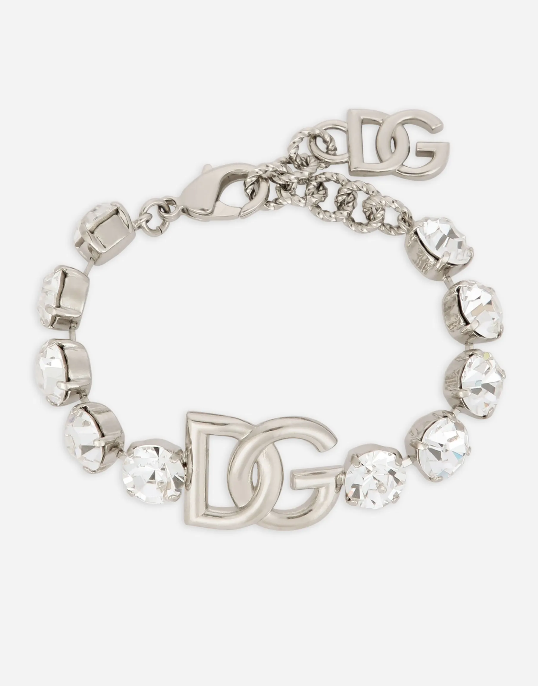 Bracelet with rhinestones and DG logo