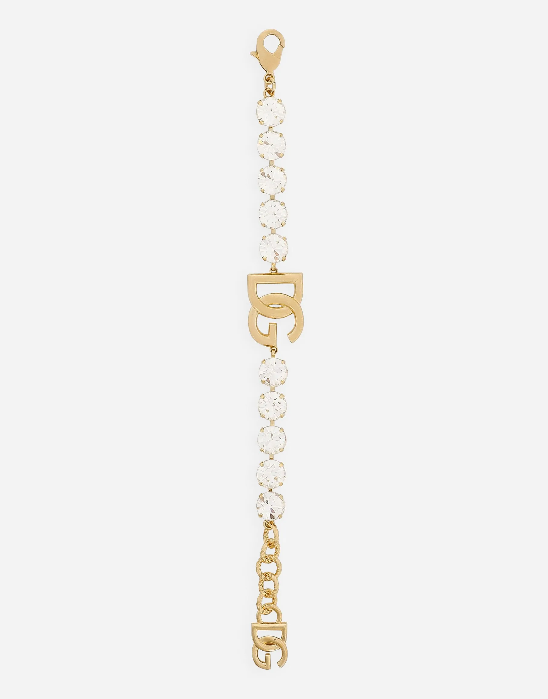 Bracelet with rhinestones and DG logo