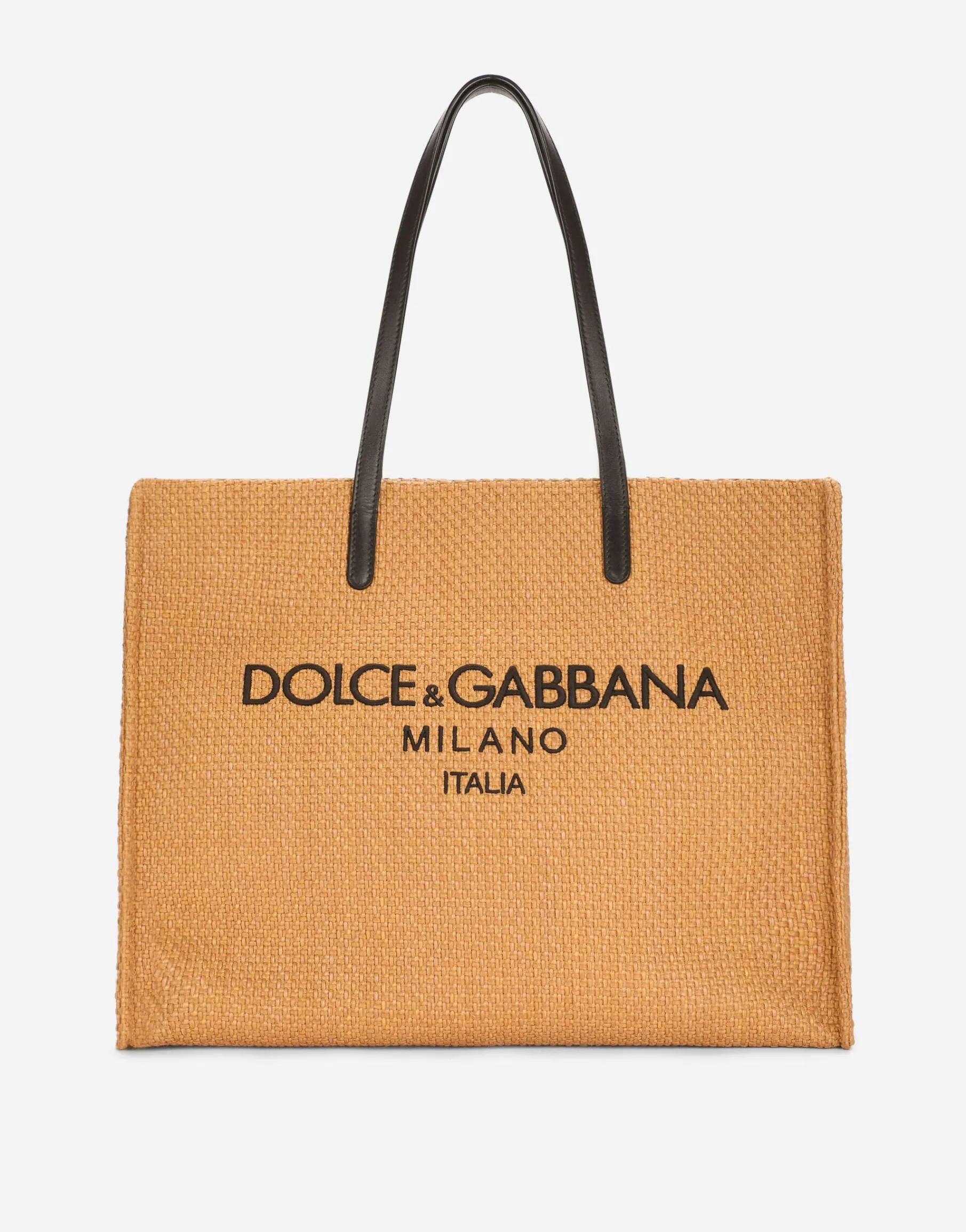 Branded raffia shopper
