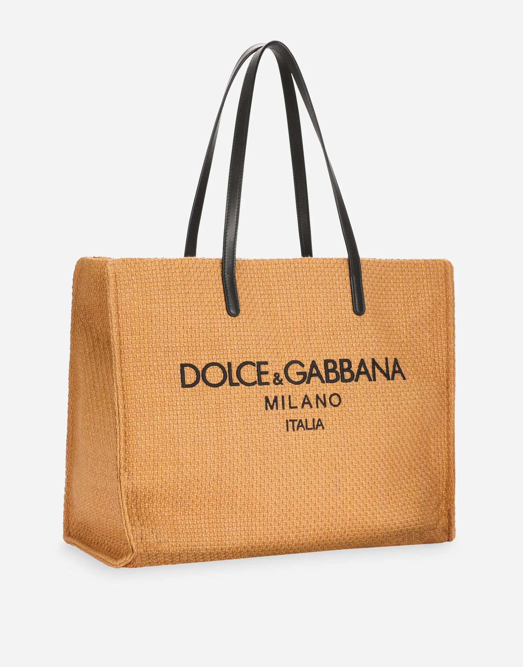 Branded raffia shopper