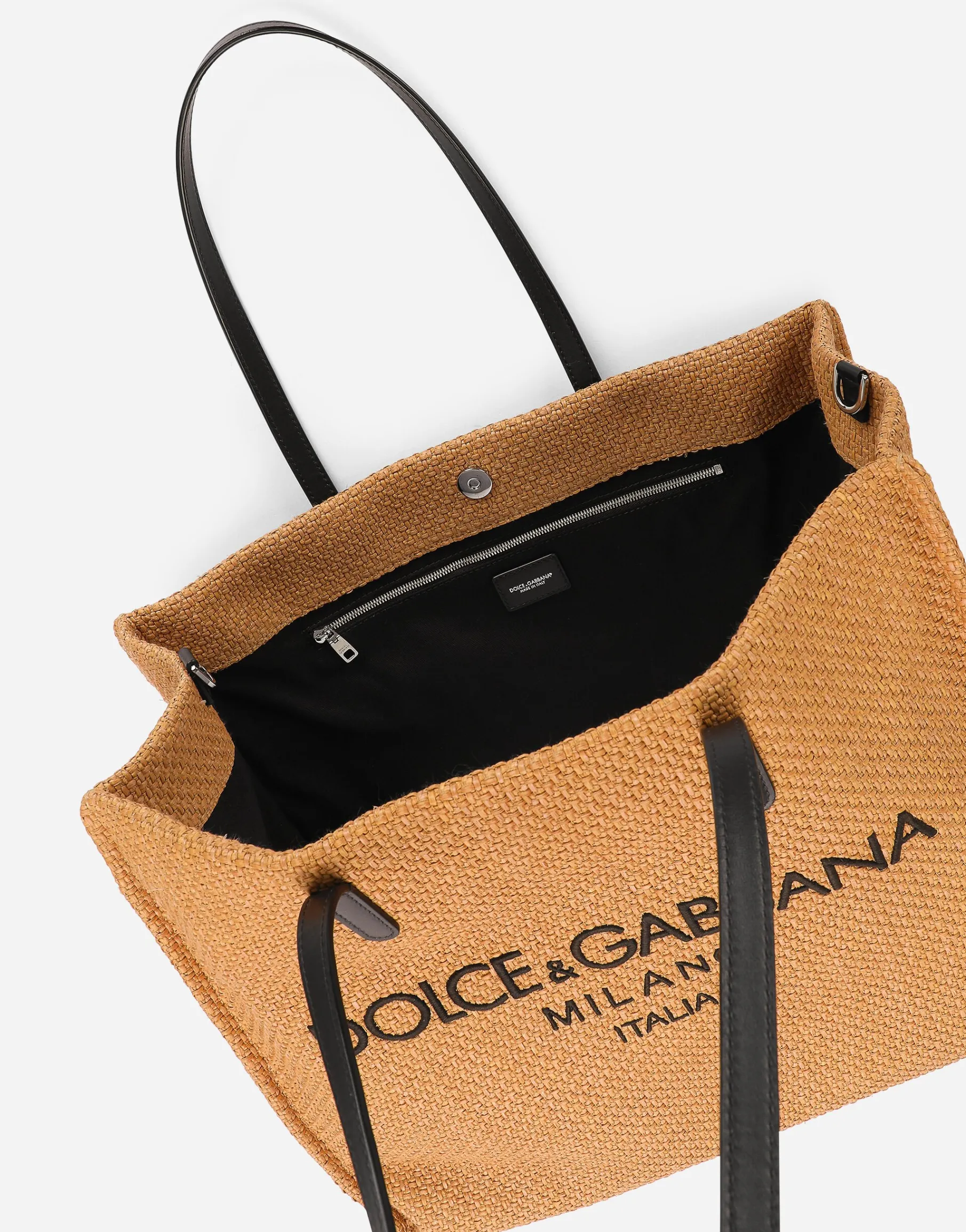 Branded raffia shopper