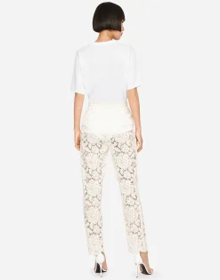 Branded stretch lace pants