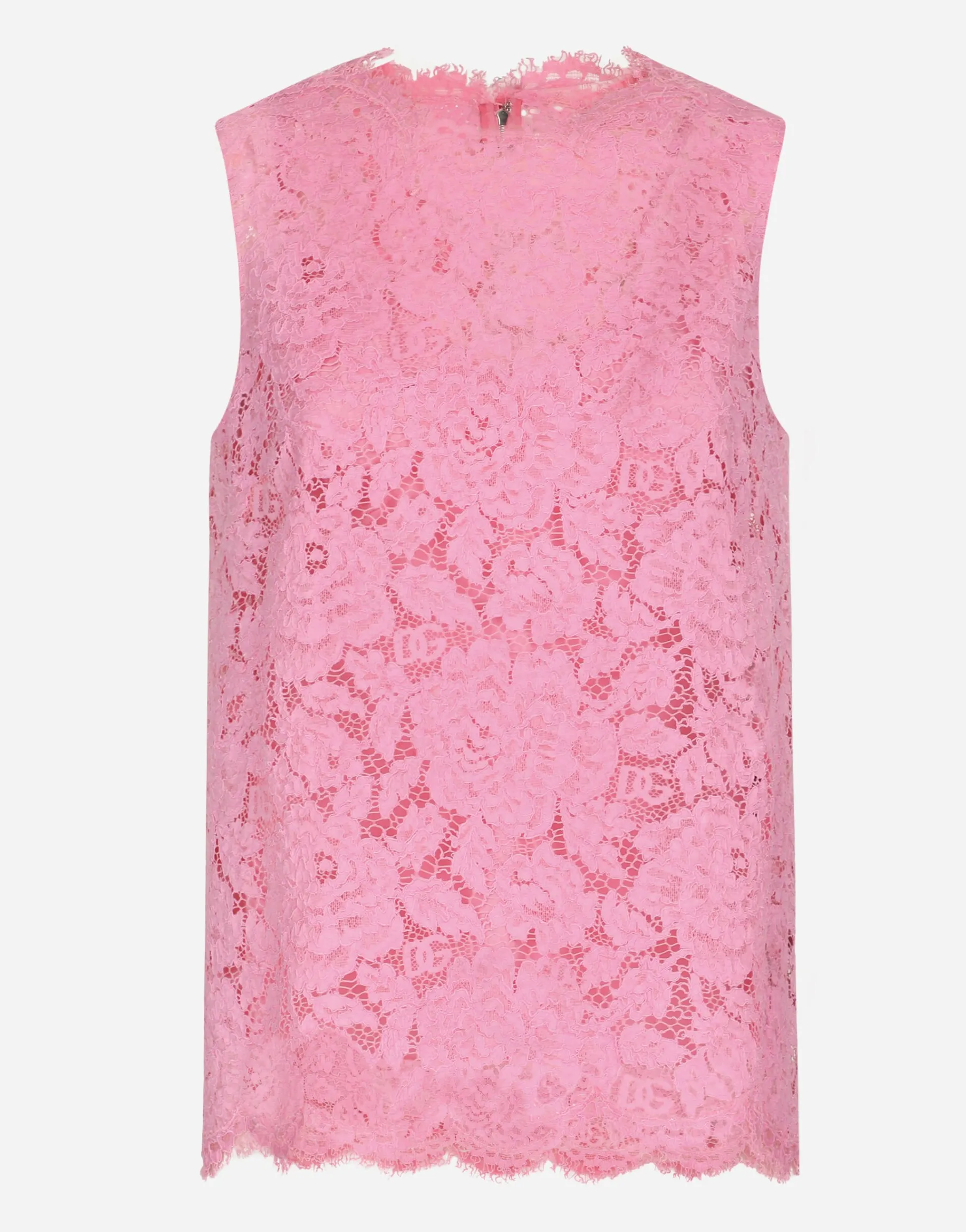 Branded stretch lace top