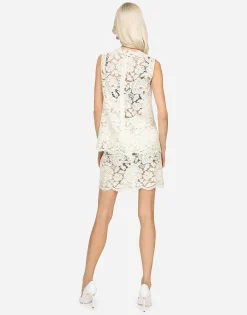 Branded stretch lace top