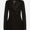 Branded stretch lace Turlington blazer