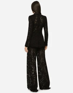 Branded stretch lace Turlington blazer
