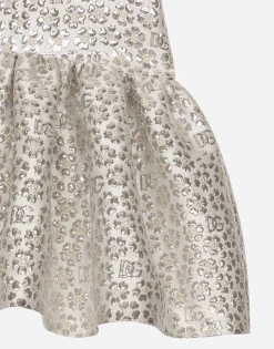 Brocade jacquard dress with DG logo