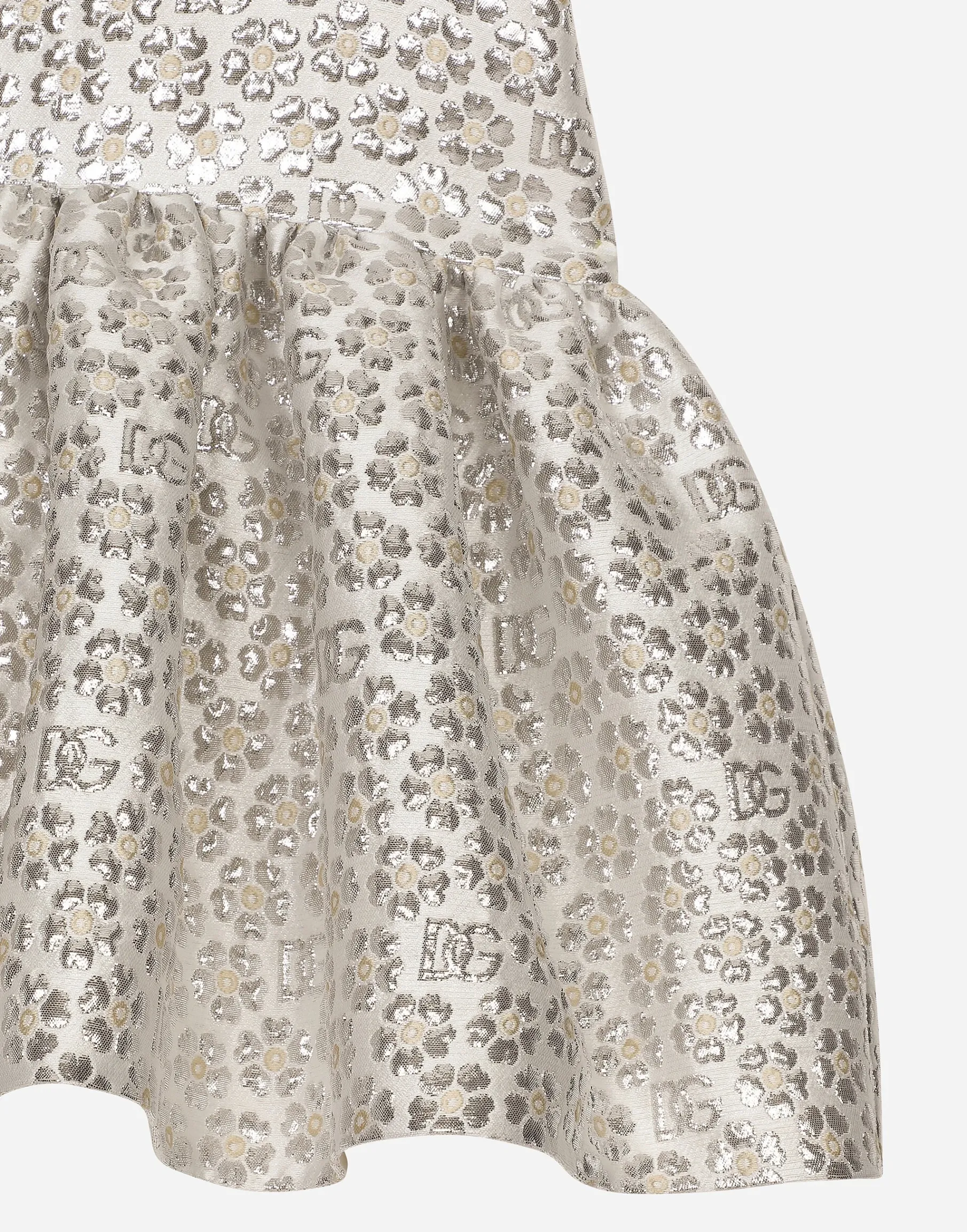 Brocade jacquard dress with DG logo