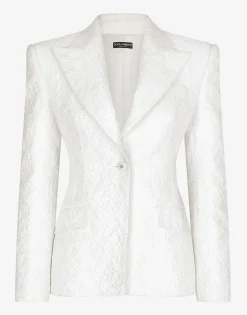 Brocade Turlington blazer