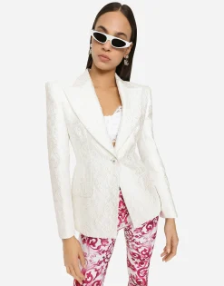 Brocade Turlington blazer