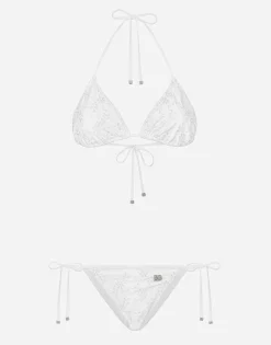 Broderie anglaise triangle bikini