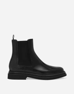 Brushed calfskin ankle boots