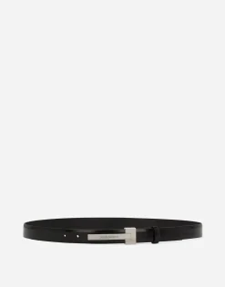 Brushed calfskin belt