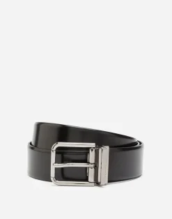 Brushed calfskin belt
