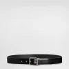 Brushed calfskin belt