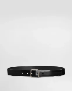 Brushed calfskin belt