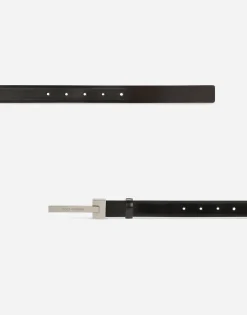 Brushed calfskin belt