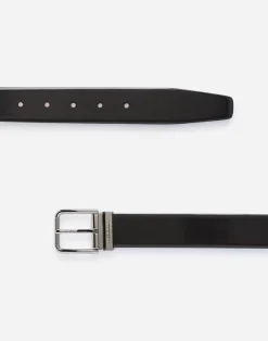 Brushed calfskin belt