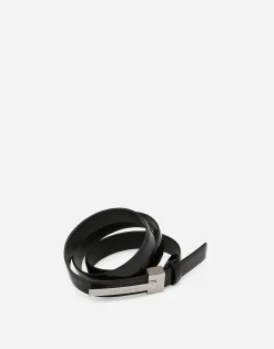 Brushed calfskin belt