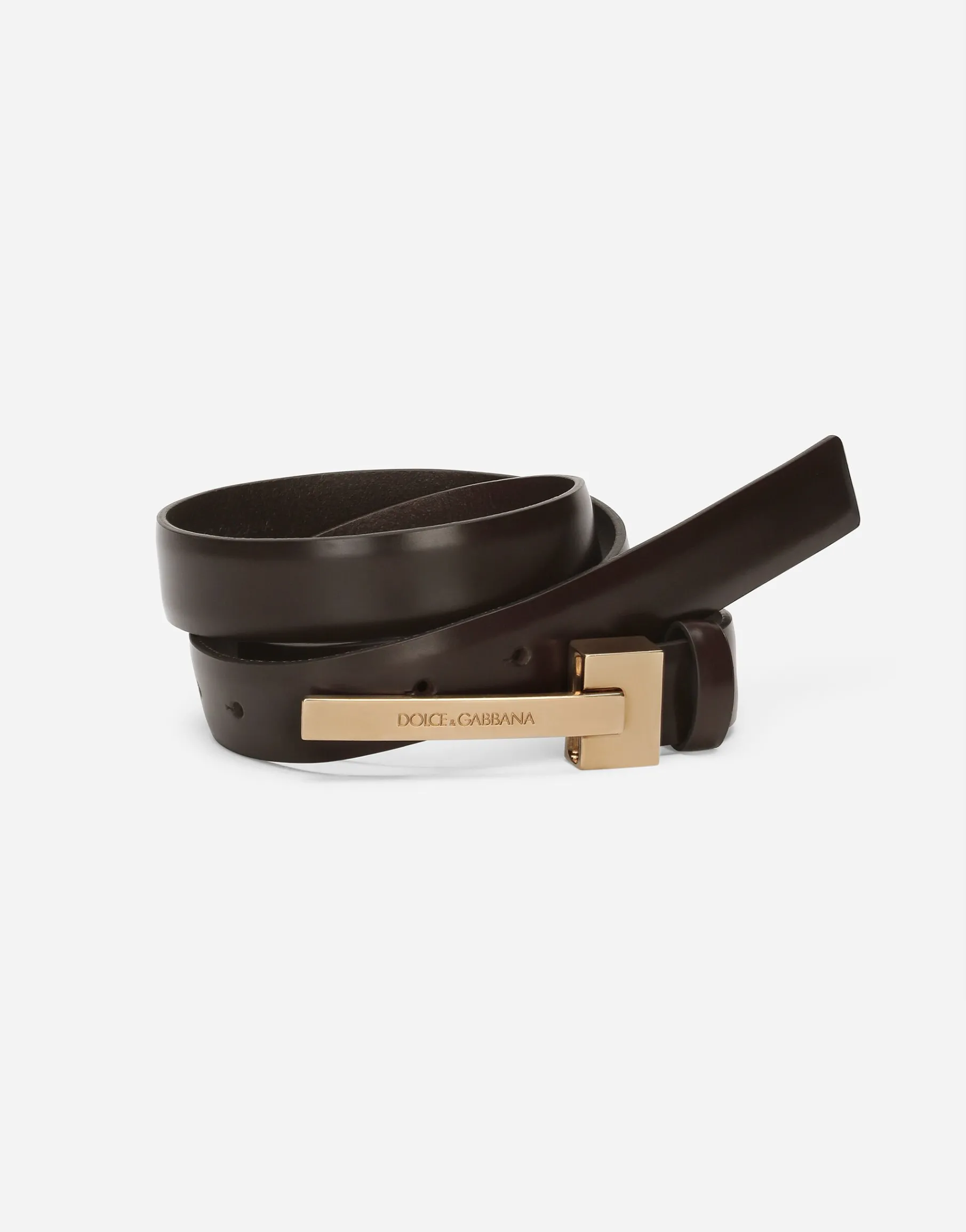 Brushed calfskin belt