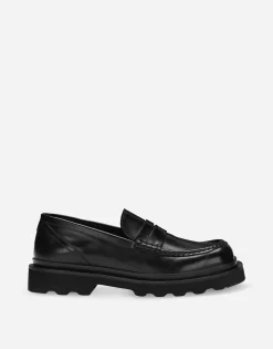 Brushed calfskin loafers