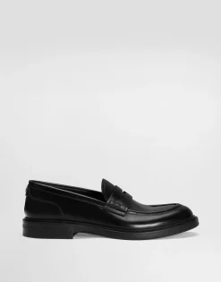 Brushed calfskin loafers