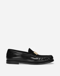 Brushed calfskin loafers