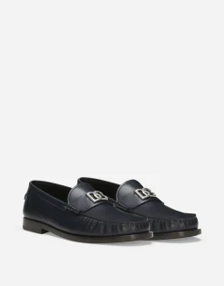 Brushed calfskin loafers