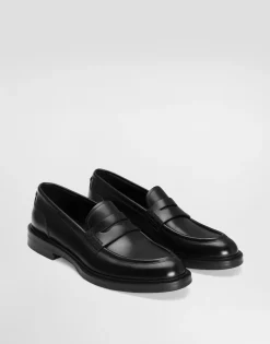 Brushed calfskin loafers