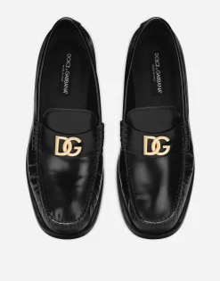 Brushed calfskin loafers