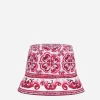 Bucket hat with Majolica print