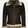 Bullskin jacket with shearling details