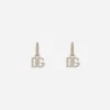 Butterfly-back earrings with DG logo